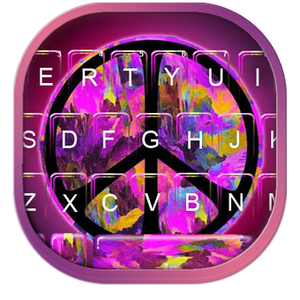 紫色和平主题键盘