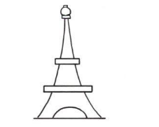 qq红包巴黎铁塔怎么画？