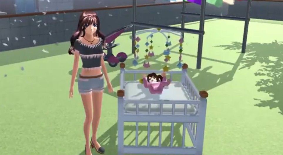 樱花校园模拟器怎么让婴儿睡到婴儿床上
