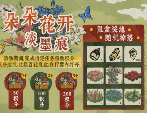 《江南百景图》朵朵花开淡墨痕奖励是什么