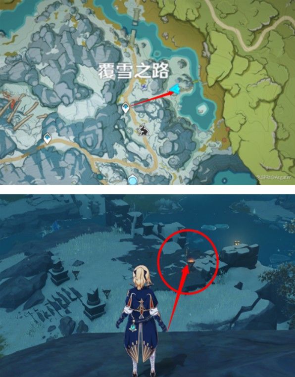 原神龙脊雪山石碑洞窟位置大全