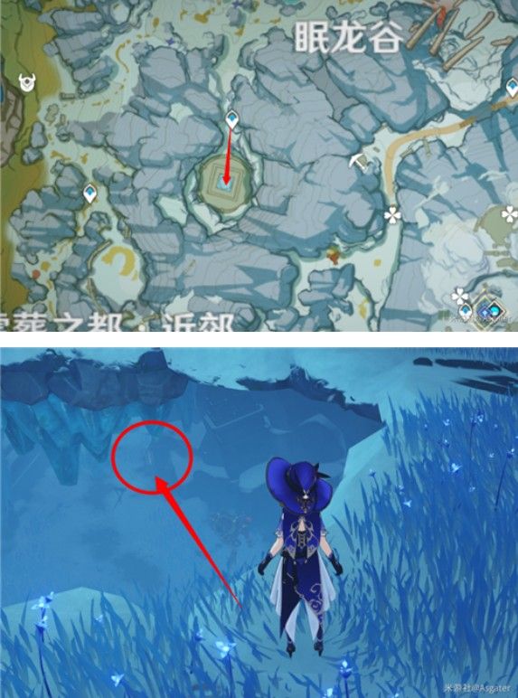 原神龙脊雪山石碑洞窟位置大全
