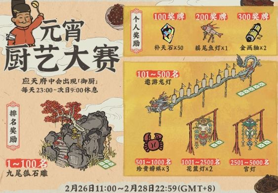 江南百景图御厨活动大赛攻略