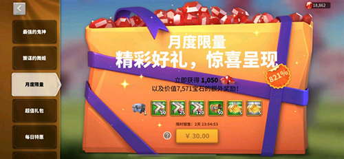 万国觉醒月度限量礼包有什么