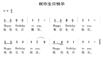 答案: happy birthday