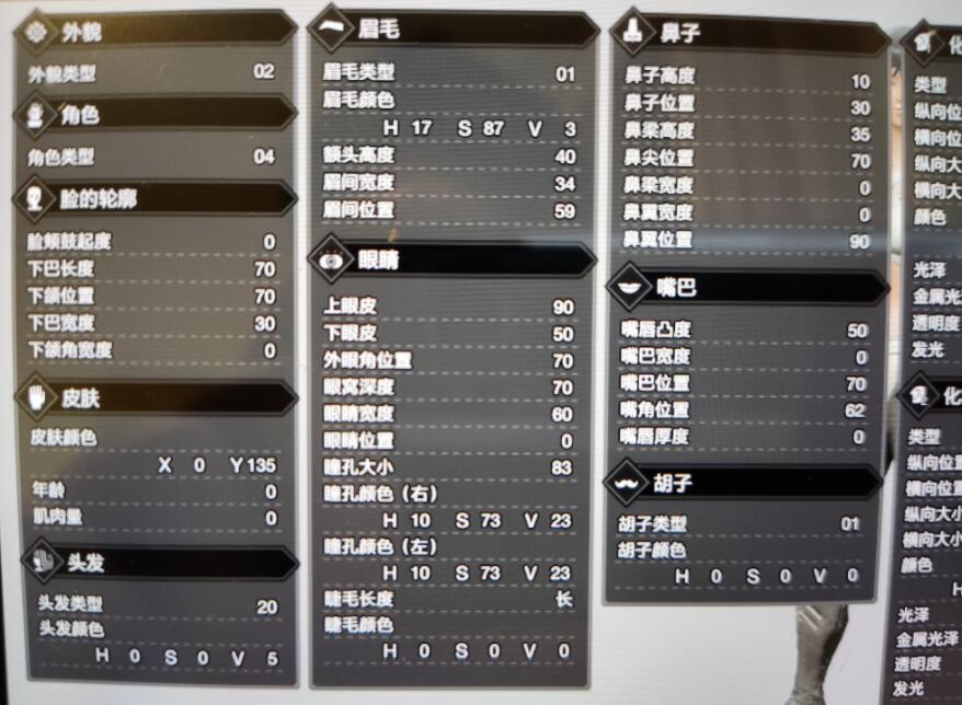 怪物猎人崛起美女脸怎么捏