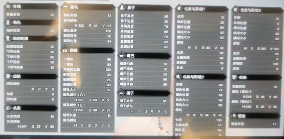 怪物猎人崛起美女脸怎么捏