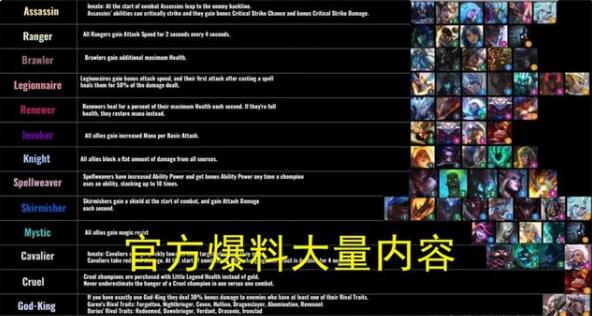 云顶之弈S5赛季新羁绊效果汇总