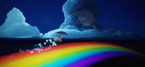 光遇站在彩虹上面的方法