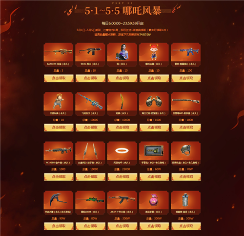 CF2021五一节活动奖励是什么