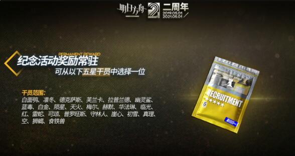 明日方舟二周年活动有什么福利