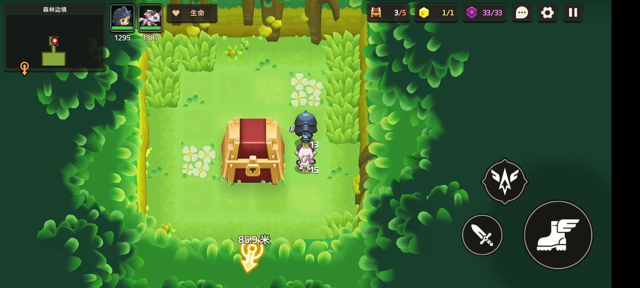 坎公骑冠剑1-4森林边境钥匙怎么找