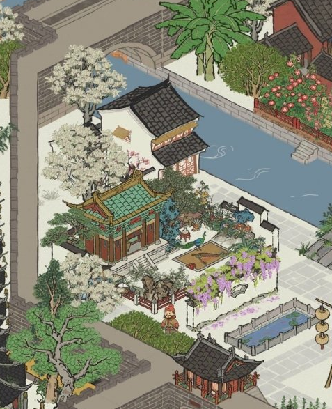 《江南百景图》紫藤怎么布局