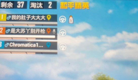 和平精英名字后面有个火箭是什么