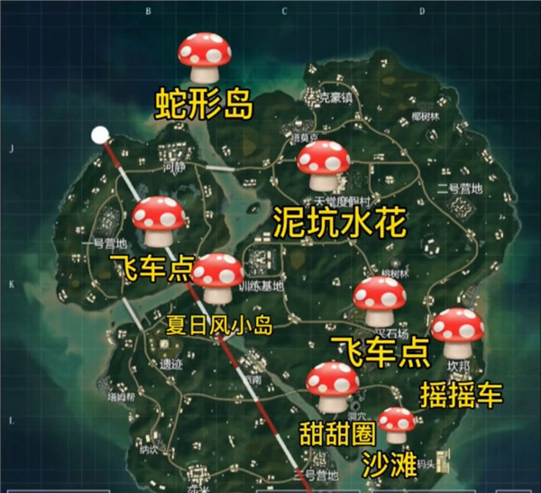 和平精英接吻石打卡点位置在哪？全地图接吻石坐标图文一览[多图]图片3