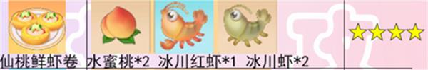 摩尔庄园手游仙桃鲜虾卷配方一览