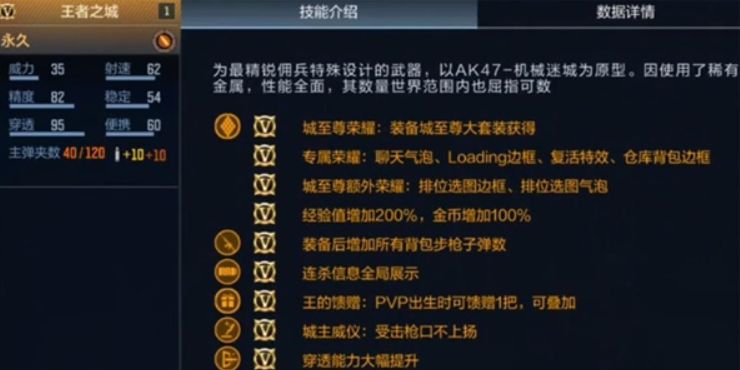 cf手游王者之城什么时候出?王者之城属性介绍图片3