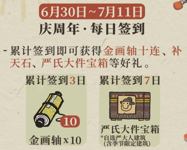 江南百景图周年庆活动福利有哪些