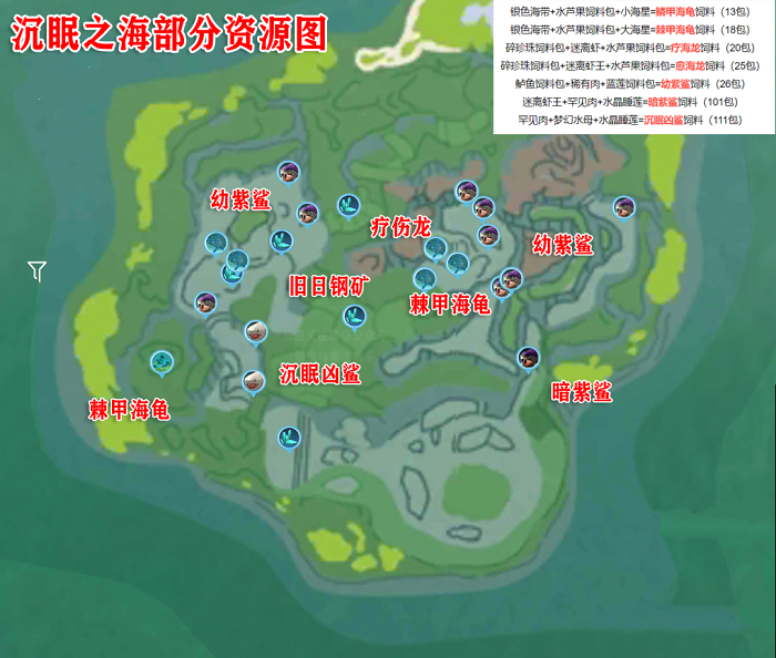 创造与魔法沉眠之海有什么资源