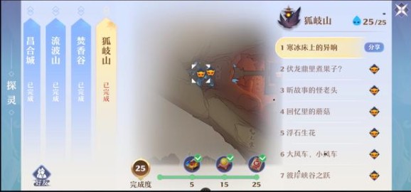 梦幻新诛仙狐岐山探灵位置都在哪