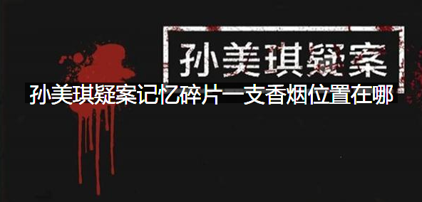 孙美琪疑案记忆碎片一支香烟位置在哪