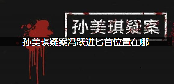 孙美琪疑案冯跃进匕首位置在哪