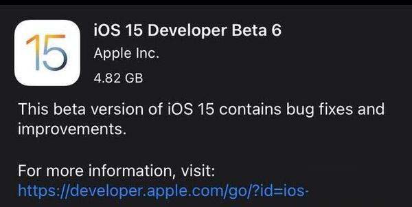 iOS15Beta6更新了什么内容