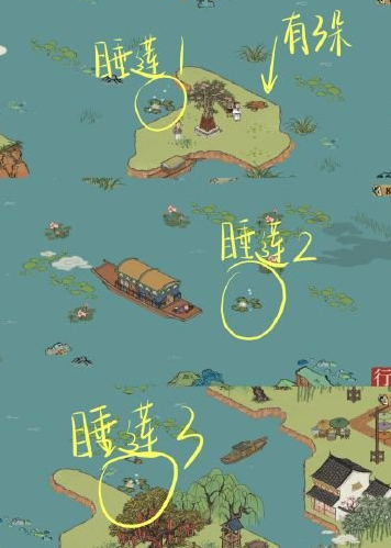 江南百景图长恨歌睡莲位置在哪