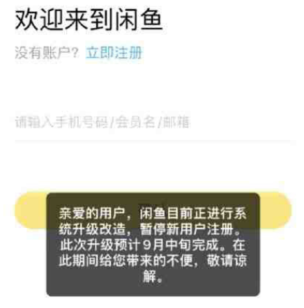 闲鱼注册不了新号是怎么回事？