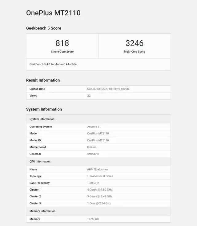 一加9Rt一共能跑多少分