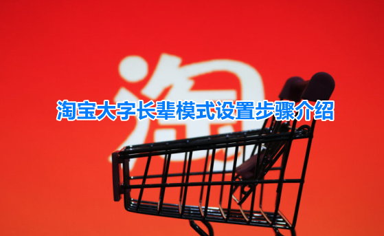 淘宝大字长辈模式设置步骤介绍 