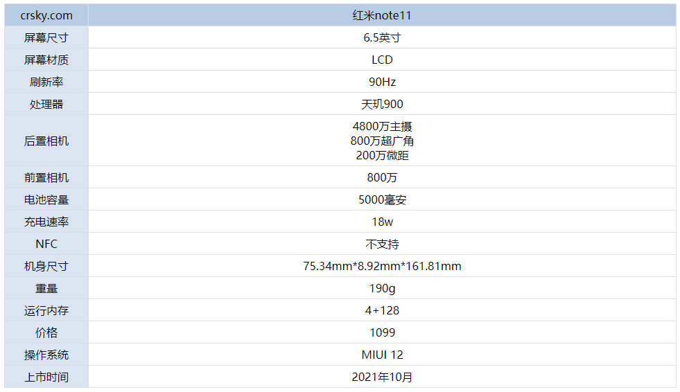 红米Note11有什么优缺点