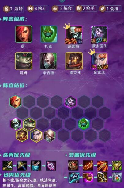 云顶之弈s6斗枪阵容装备搭配详解