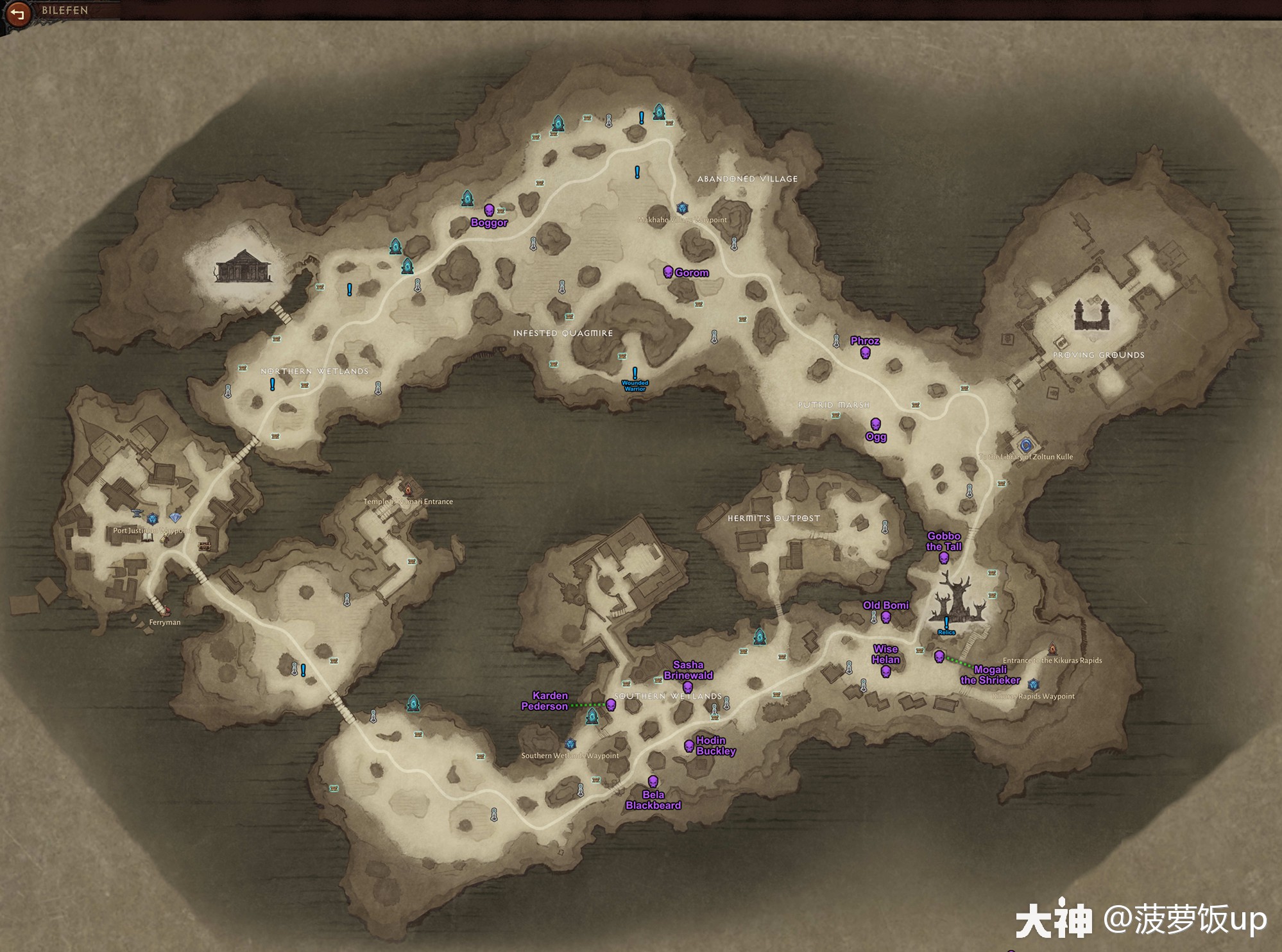 暗黑不朽各地图精英奇遇遗迹在什么地方？