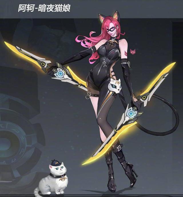 王者荣耀阿轲暗夜猫娘优化