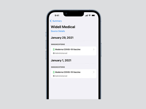 iOS15怎么添加疫苗接种卡