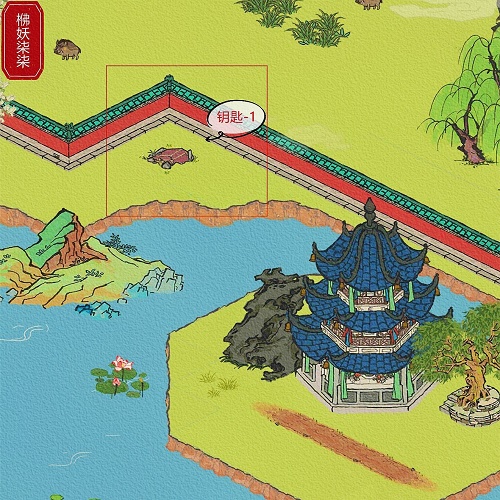 江南百景图松江探险华亭重彩钥匙位置在哪里？