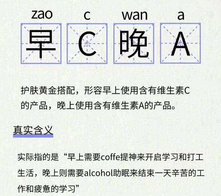 早C晚A是什么意思