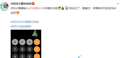 手机计算中输入47000÷188真的会出现圣诞树吗？