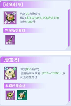 幻塔三攻二回食谱及材料获取