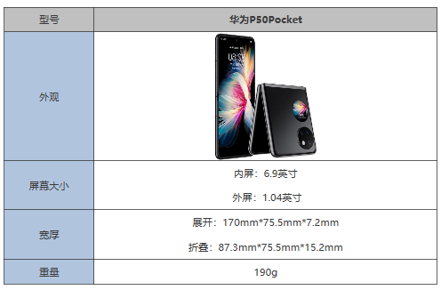 华为P50Pocket大概有多重