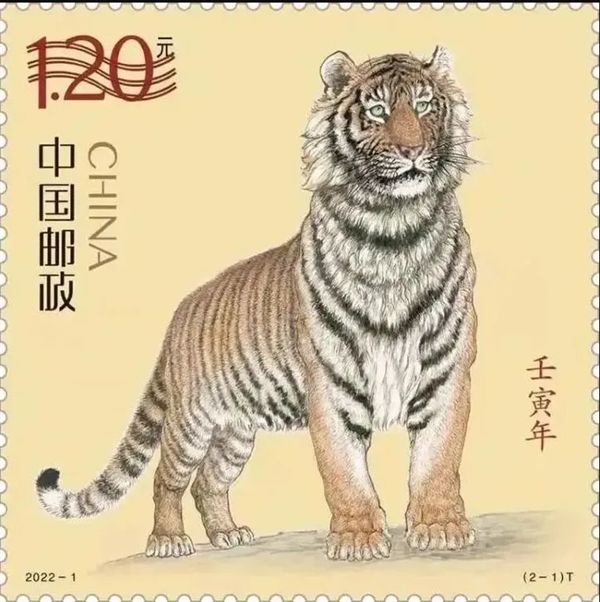 2022新版虎年邮票正式发行全套多少钱？
