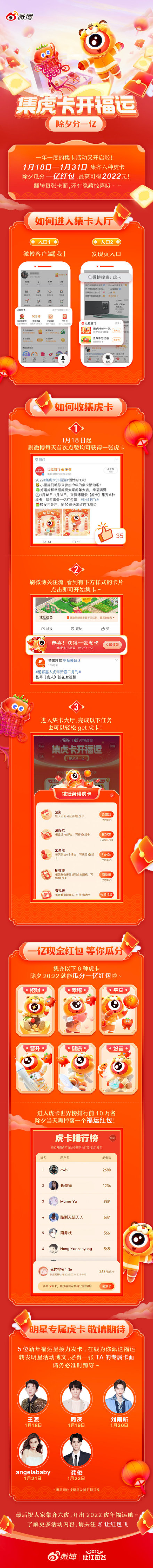 2022微博虎卡怎么集？