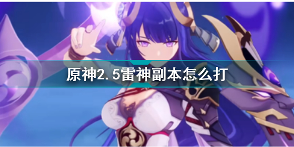 原神2.5雷神副本怎么打 原神2.5祸津御建鸣神命打法攻略
