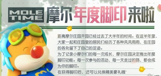 摩尔庄园摩尔年度脚印是什么