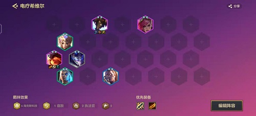 金铲铲之战海克斯电疗希维尔阵容怎么搭配