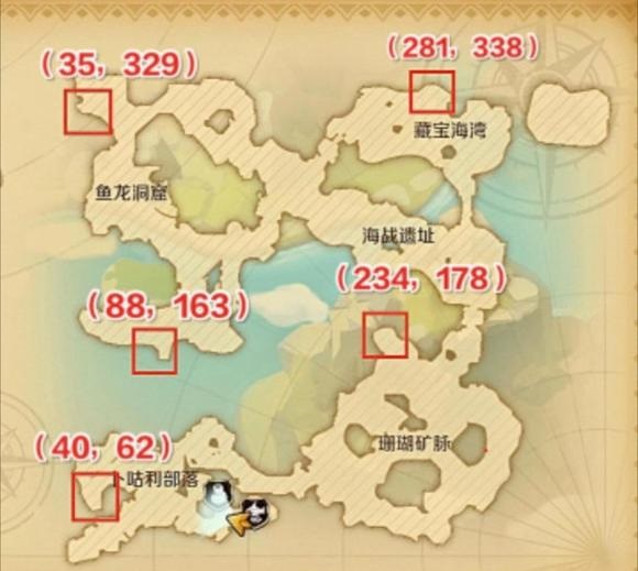 龙之国物语卜咕利海湾宝箱在哪里？