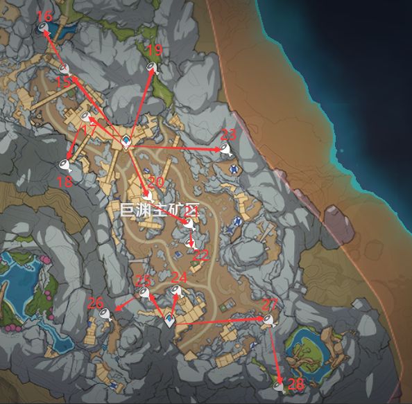原神流明石原矿位置大全：流明石原矿位置分布图[多图]图片6