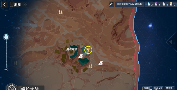 幻塔维拉岩柱戈壁风景点位置坐标大全