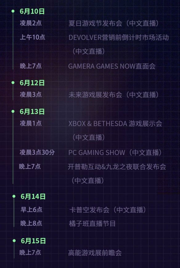 哔哩哔哩高能游戏展日程安排是什么